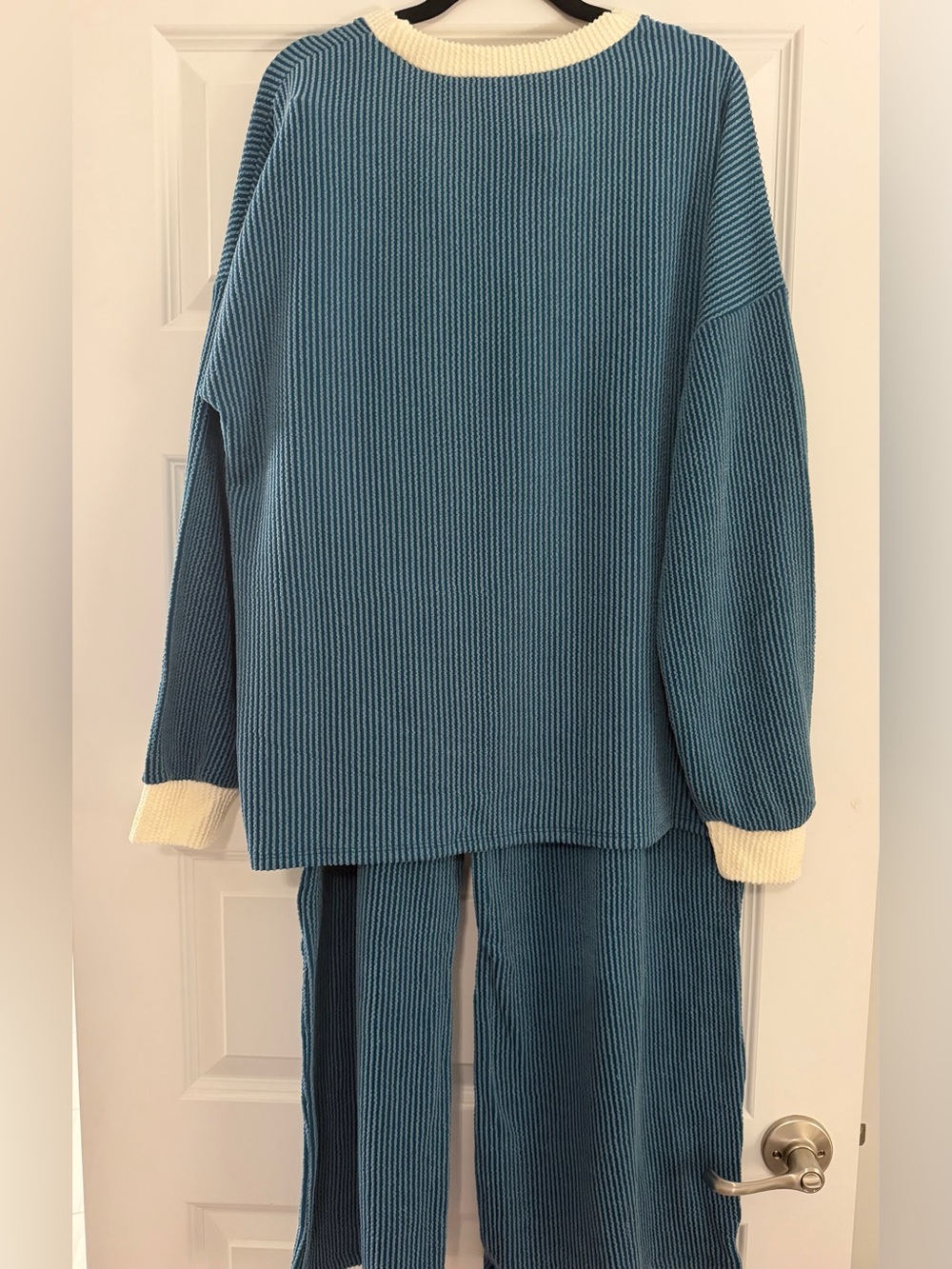 Teal Zenana Ribbed Set Size Large - Picture 2 of 5